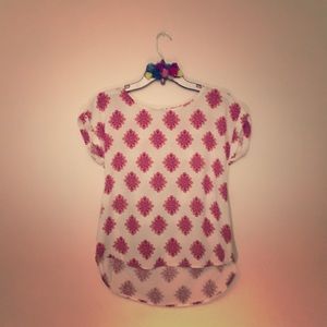 Pink republic pink/white tee size S